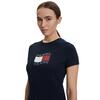 Γυναικείο T-shirt Tommy Jeans Tjw Slim Wavy Flag Tee Ext Dark Night Navy DW0DW22781-C1G