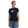 Γυναικείο T-shirt Tommy Jeans Tjw Slim Wavy Flag Tee Ext Dark Night Navy DW0DW22781-C1G