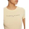 Γυναικείο T-shirt Tommy Jeans Slim Tonal Linear Tee Ext Custard Cream DW0DW20315-ZGA