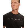Ανδρικό T-shirt Tommy Jeans Reg Linear Logo Ext Black DM0DM20744-BDS