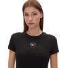Γυναικείο T-shirt Tommy Jeans Slim Essential Logo 2 Tee Black DW0DW20316-BDS