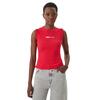 Γυναικείο Top Tommy Jeans Tjw Slim Ess Logo 2 Rib Tank Red Alert DW0DW22577-XK3