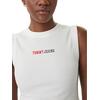 Γυναικείο Top Tommy Jeans Tjw Slim Ess Logo 2 Rib Tank Ecru DW0DW22577-YBL