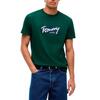 Ανδρικό T-shirt Tommy Jeans Tjm Reg Signature Tee Ext Velvet Green DM0DM23547-MBM