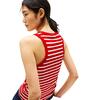 Γυναικείο Top Tommy Hilfiger Slim 5X2 Rib Ns Primary Red/Ecru Stp WW0WW38635-0EX