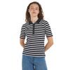 Γυναικείο Polo Tommy Hilfiger 1985 Reg Pique Stripe Polo Ss Breton Desert Sky/Ecru WW0WW39531-0A6