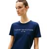 Γυναικείο T-shirt Tommy Hilfiger Reg Corp Logo C-Nk Ss Dark Night Navy WW0WW40276-C1G