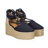 Γυναικείες Εσπαντρίγιες Tommy Hilfiger Closed Toe Linen Flatform Space Blue FW0FW07746-DW6