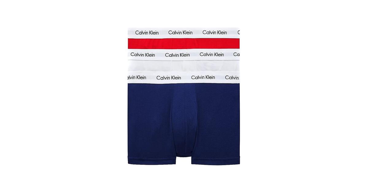 Calvin Klein Underwear LOW RISE TRUNK 3 PACK - Pants - white/red  ginger/white 