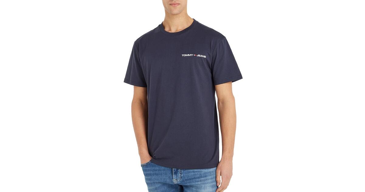 Ανδρικό T-Shirt Tommy Chest Twilight Tjm Linear Navy DM0DM16878-C87 Clsc Jeans Tee