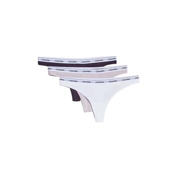 Γυναικείο Εσώρουχο Calvin Klein Thong 3pk Nightshade Lilac Sugar White 000QD5209E-QA7