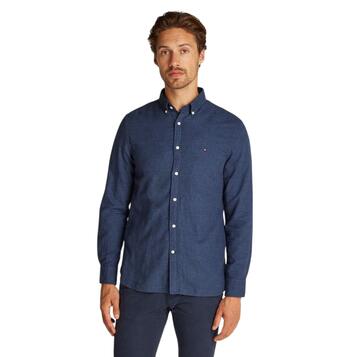 Αντρικό Πουκάμισο Tommy Hilfiger Brushed Linen Solid Sf Night Sky MW0MW37574-DAF