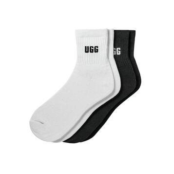 Κάλτσες UGG Quinlin Logo Quarter 2 Pack White / Black 1171623-WBLC