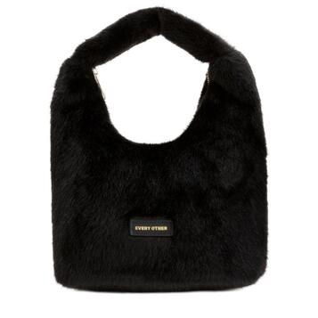 Γυναικεία Τσάντα Χειρός EVERY OTHER Faux Fur Scoop Grab Bag Black 12080-BLACK