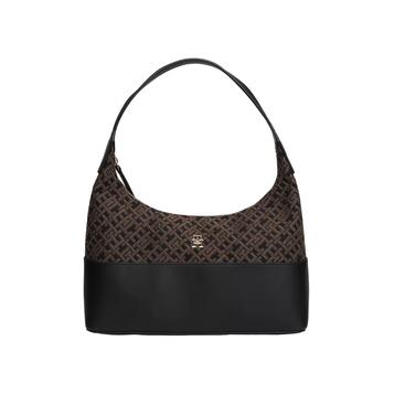 Γυναικεία Τσάντα Tommy Hilfiger Th Jacquard Shoulder Bag Black AW0AW17072-BDS