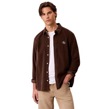 Ανδρικό Πουκάμισο Calvin Klein Ls Corduroy Easy Brown Cork LV04RH114G-WFM