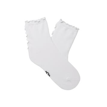 Γυναικείες Κάλτσες Ugg Karsyn Lettuce Edge Quarter II White 1175251-WHT