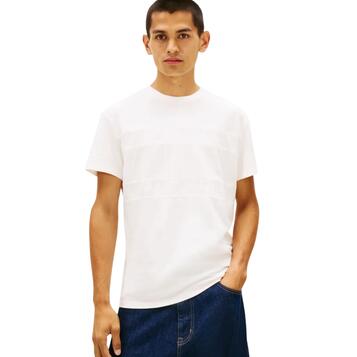 Ανδρικό Τ-Shirt Tommy Jeans TJM Reg Tonal Flag Ss Tee Ancient White DM0DM22312-YBH