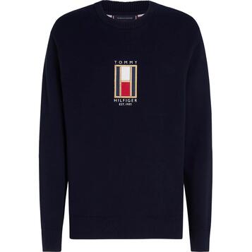 Αντρικό Πουλόβερ Tommy Hilfiger Graphic Crew Neck Desert Sky MW0MW36529-DW5