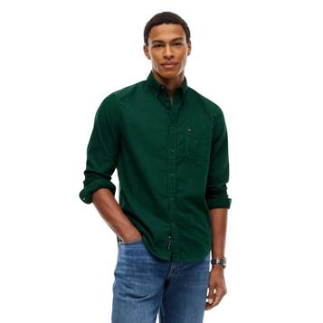 Ανδρικό Πουκάμισο Tommy Jeans Tjm Reg Baby Corduroy Shirt Ext Velvet Green DM0DM23517-MBM