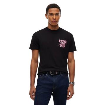 Ανδρικό T-shirt Tommy Hilfiger Tjm Reg Nyc Novelty Tee Ext Black DM0DM23561-BDS