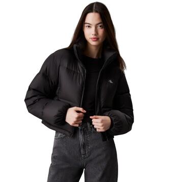 Γυναικείο Μπουφάν Calvin Klein Down Cropped Puffer Black J20J223577-BEH
