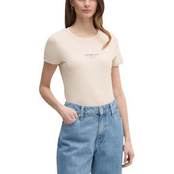 Γυναικείο T-shirt Calvin Klein Gradient Monologo Slim Brazilian Sand J20J225252-AEA