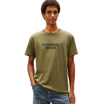 Ανδρικό T-Shirt Tjm Reg Bills Font Ss Tee Ext Dark Greenery DM0DM22322-GY1