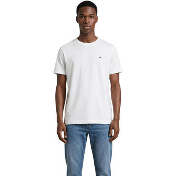 Ανδρικό T-shirt Tommy Jeans Reg Sflag Ss Tee Ext Ecru DM0DM22504-YBL