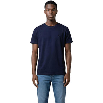 Ανδρικό T-shirt Tommy Jeans Reg Sflag Ss Tee Ext Dark Blue DM0DM22504-C1G