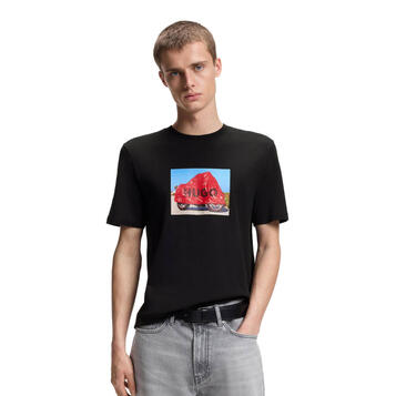 Ανδρικό T-Shirt Hugo Dostino Black 50557674-001