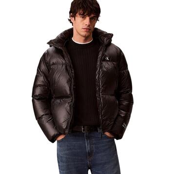 Ανδρικό Μπουφάν Calvin Klein Ls Glossy Detachable Hd Down Black LV04RH505G-UB1