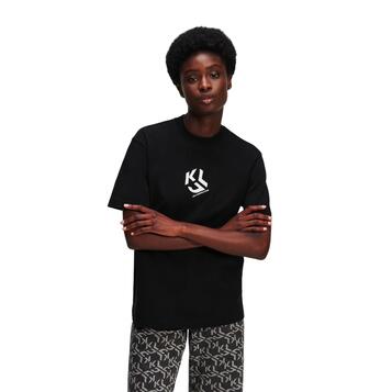Γυναικείο T-Shirt Karl Lagerfeld Jeans Klj Monogram Regular Sslv Tee Black 236J1707-J101 Γυναικείο T-Shirt Karl Lagerfeld Jeans Klj Monogram Regular Sslv Tee Black 236J1707-J101