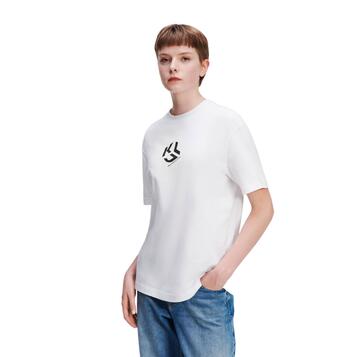 Γυναικείο T-Shirt Karl Lagerfeld Jeans Klj Monogram Regular Sslv Tee White 236J1707-J109