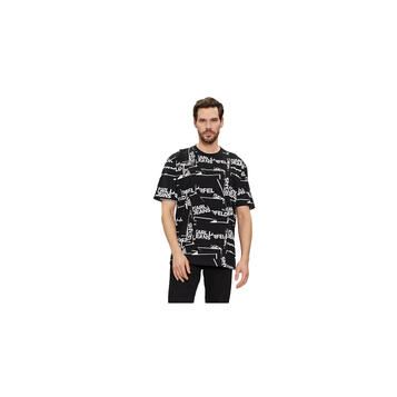 Ανδρικό T-shirt Karl Lagerfeld Klj Relaxed Sslv Aop Logo Tee Black 240D1709-J256 Ανδρικό T-shirt Karl Lagerfeld Klj Relaxed Sslv Aop Logo Tee Black 240D1709-J256