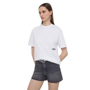 Γυναικείο T-shirt Karl Lagerfeld Klj Regular Karl Sslv Tee White 241J1707-J109