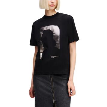 Γυναικείο T-shirt Karl Lagerfeld Reg Ss Black A1W17032-999