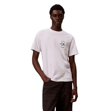 Ανδρικό T-shirt Calvin Klein 20s April  Graphic Seasonal Fashion Bright White LV04RE825G-YAF