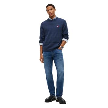 Ανδρικό Πουλόβερ Tommy Jeans Tjm Reg Textured Sweater Ext Basic Navy Htr DM0DM23571-D1B