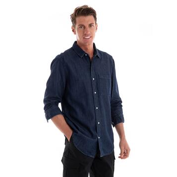 Αντρικό Πουκάμισο Calvin Klein Lw Dark Blue Denim K10K114022-1BN Αντρικό Πουκάμισο Calvin Klein Lw Dark Blue Denim K10K114022-1BN