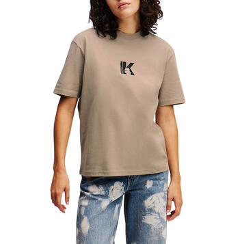 Γυναικείο T-shirt Karl Lagerfeld Reg Ss K Logo Desert Taupe A1W17031-1JH