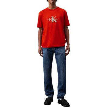 Aνδρικό T-shirt Calvin Klein Monologo Shift Deep Magma J30J327471-XNI