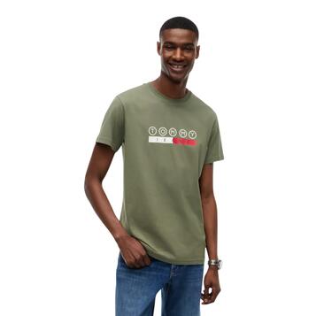 Ανδρικό T-shirt Tommy Jeans Tjm Slim Dna Play Tee Ext Rocky Mountain DM0DM23715-M04