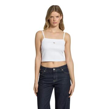 Γυναικείο Top Calvin Klein Jeans A- Woven Label Rib Cami Brilliant White LV047C908G-YAA Γυναικείο Top Calvin Klein Jeans A- Woven Label Rib Cami Brilliant White LV047C908G-YAA