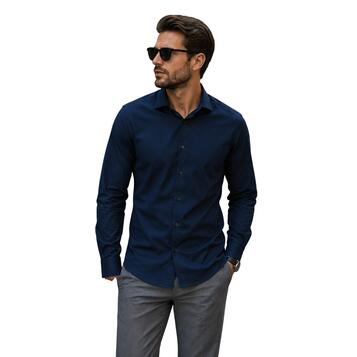 Ανδρικό Πουκάμισο Calvin Klein Dobby Easy Care Slim Navy K10K109826-0G2