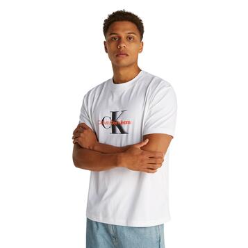 Aνδρικό T-shirt Calvin Klein Monologo Shift Bright White J30J327471-YAF