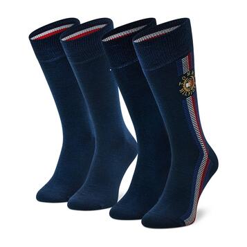 Ανδρικές Κάλτσες Tommy Hilfiger 2p Global Ribbon Crest Navy 701219081-002