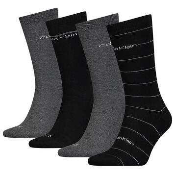 Ανδρικές Κάλτσες Calvin Klein Ck Men 4p Stripe Tin Giftbox Black Combo 701219835-001