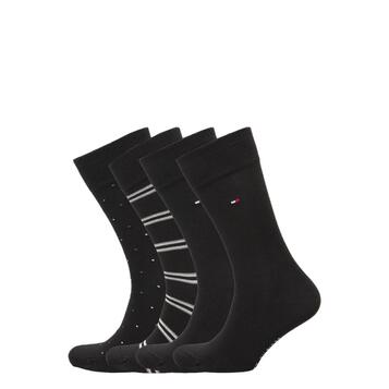 Ανδρικές Κάλτσες Tommy Hilfiger Th Men Sock 4p Tin Giftbox Stripe Dot Black 701224441-002