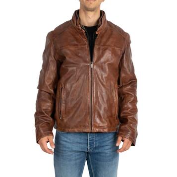 Ανδρικό Δερμάτινο Μπουφάν Guy Laroche Tobacco 770-TOBACCO